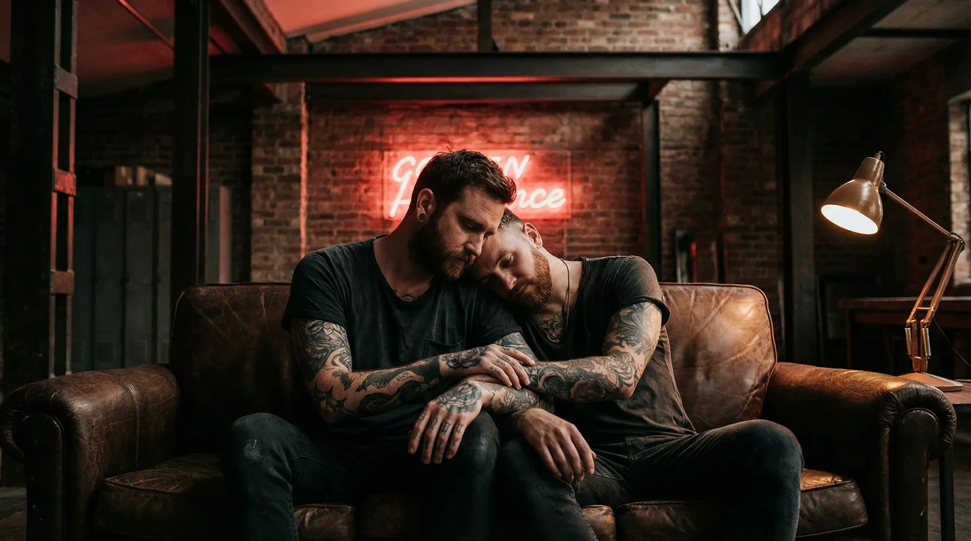 昆廷夫夫 - 工业阁楼中的亲密时刻